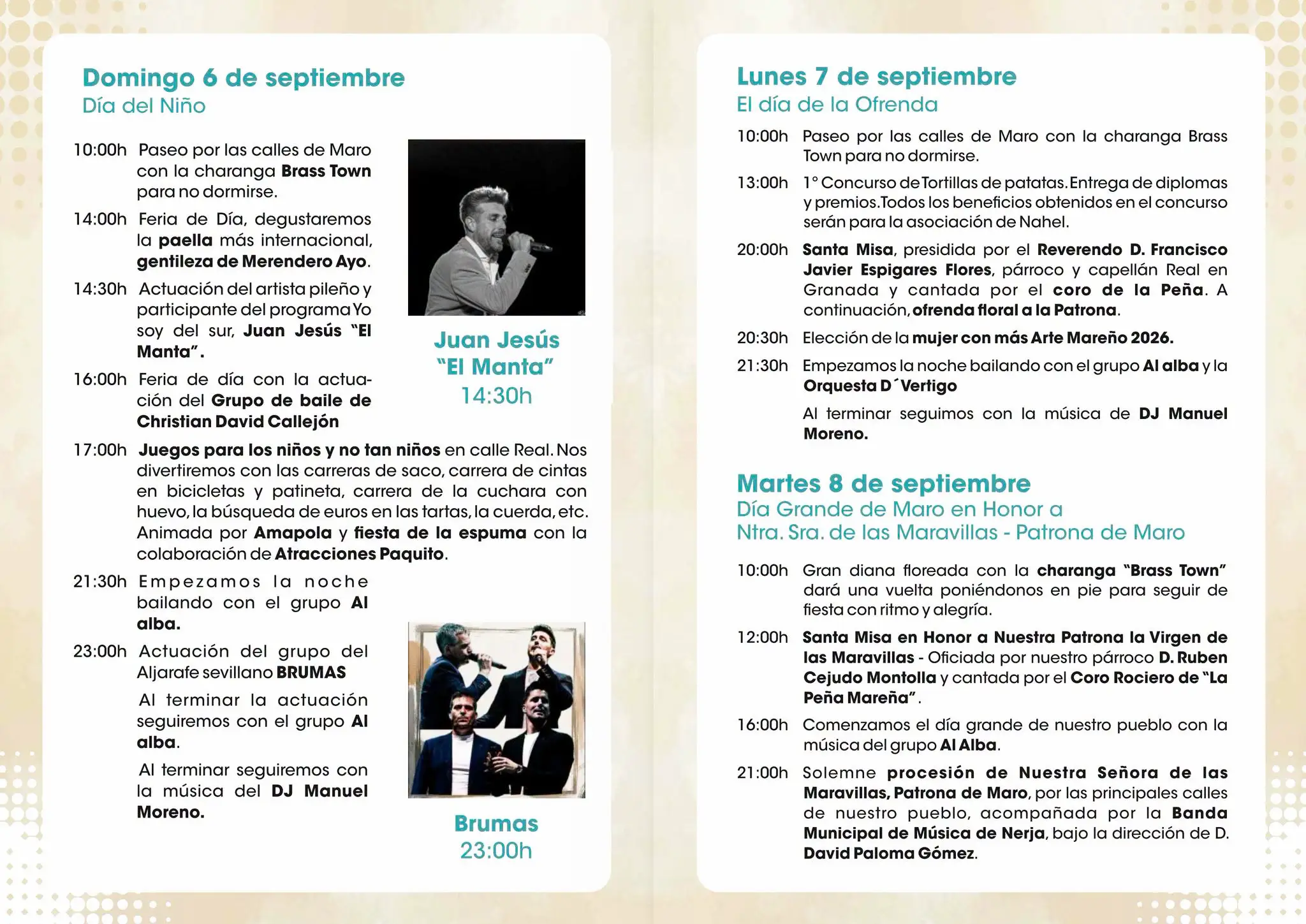 Programa Feria de Maro (6-8 Septiembre 2026)
