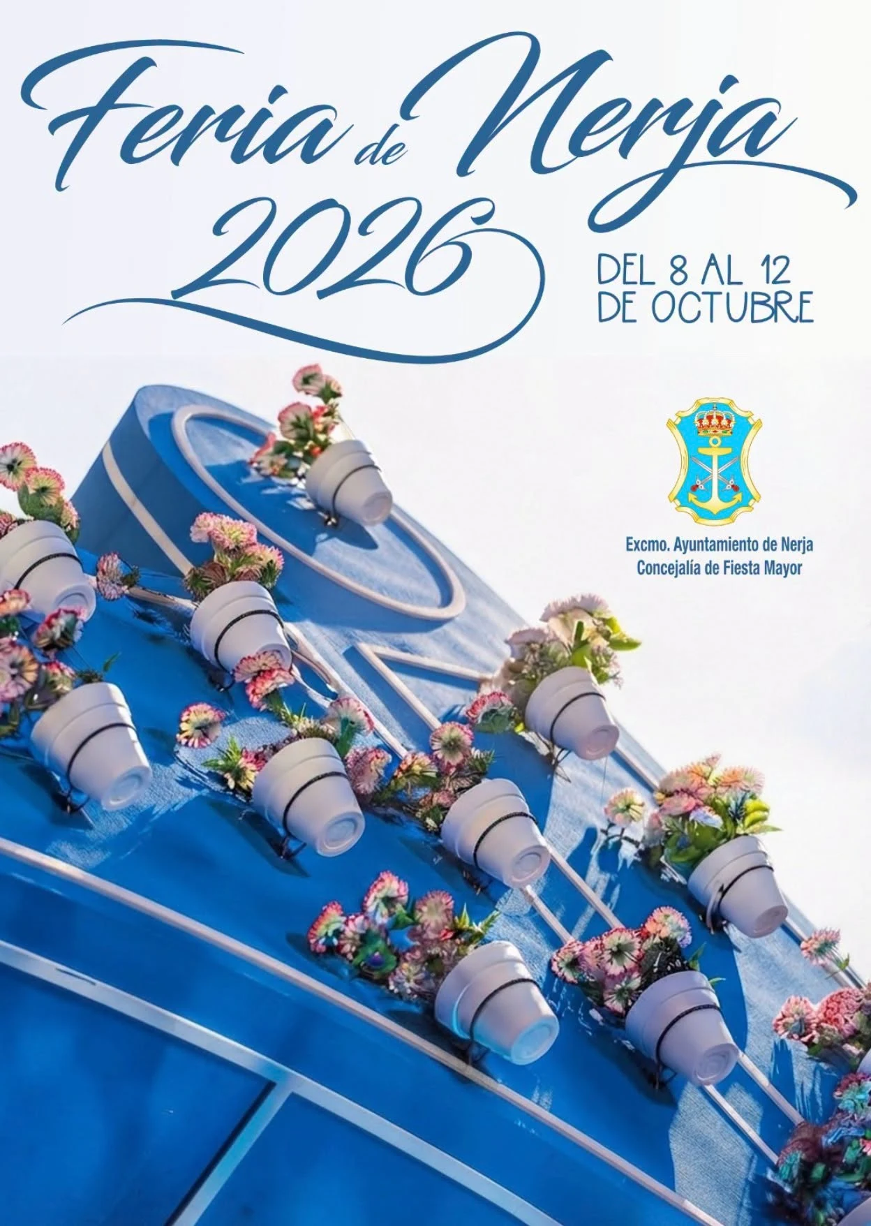 Cartel oficial de la Feria de Nerja 2026, del 8 al 12 de octubre