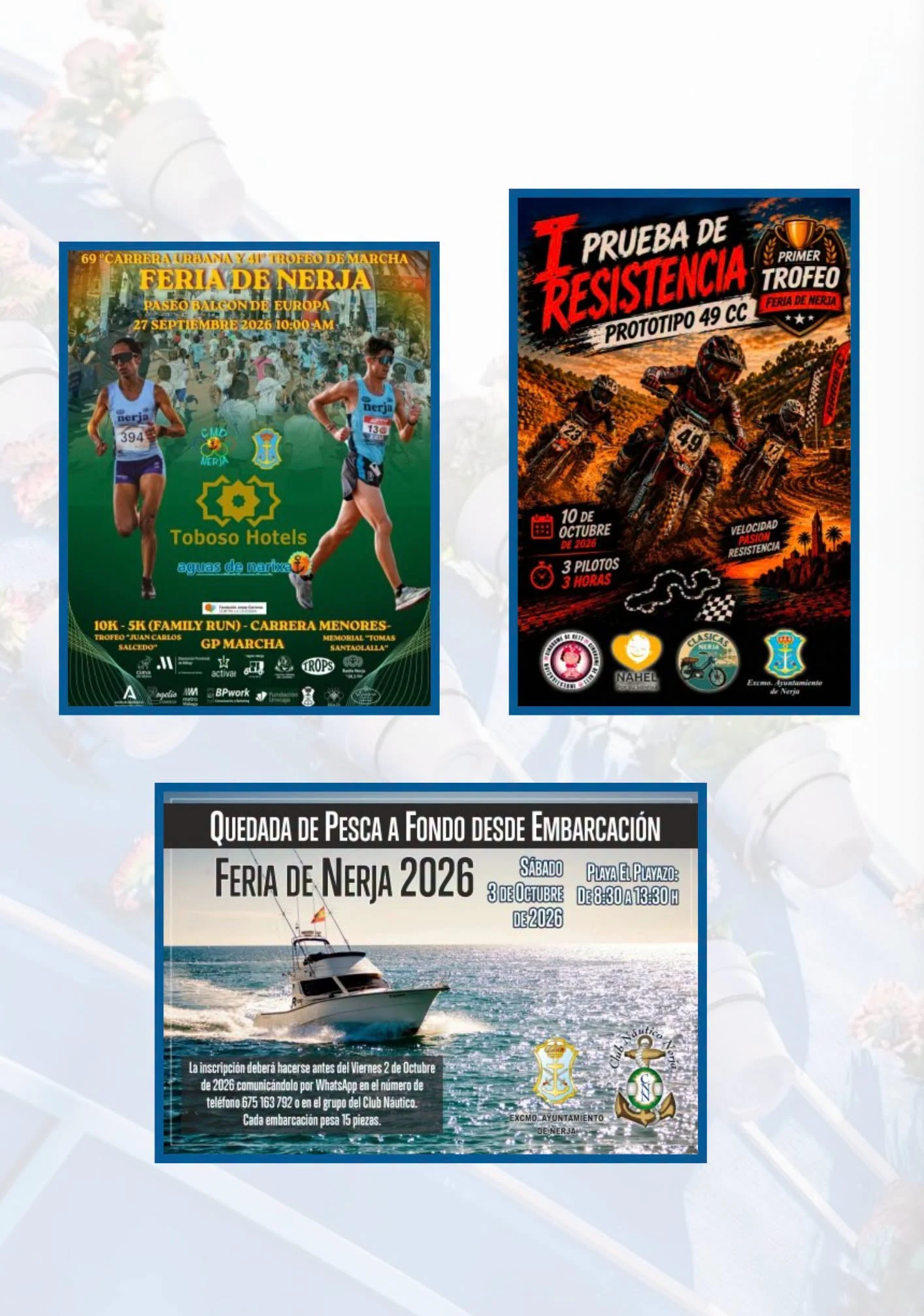Actividades deportivas de la Feria de Nerja 2026